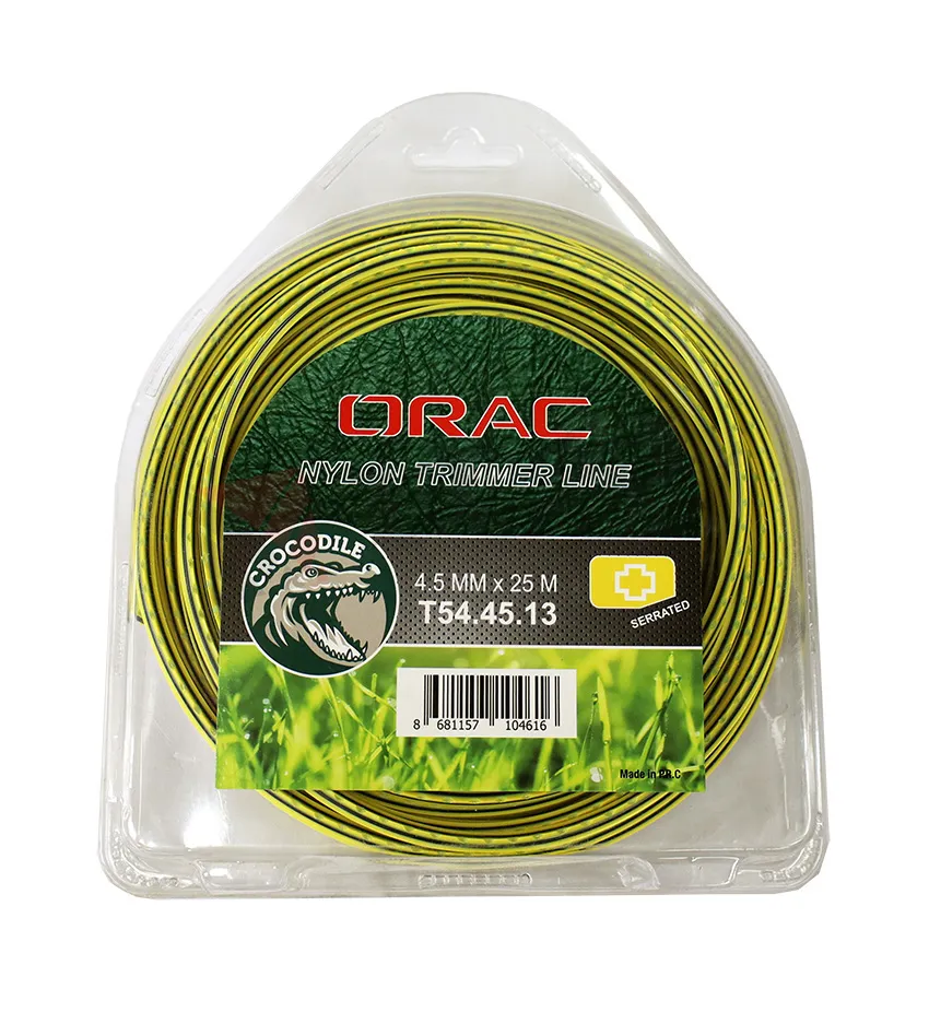 Orac Tırpan Misinası Dişli-Tırtıklı 4.5 mm SARI 25 mt Crocodile